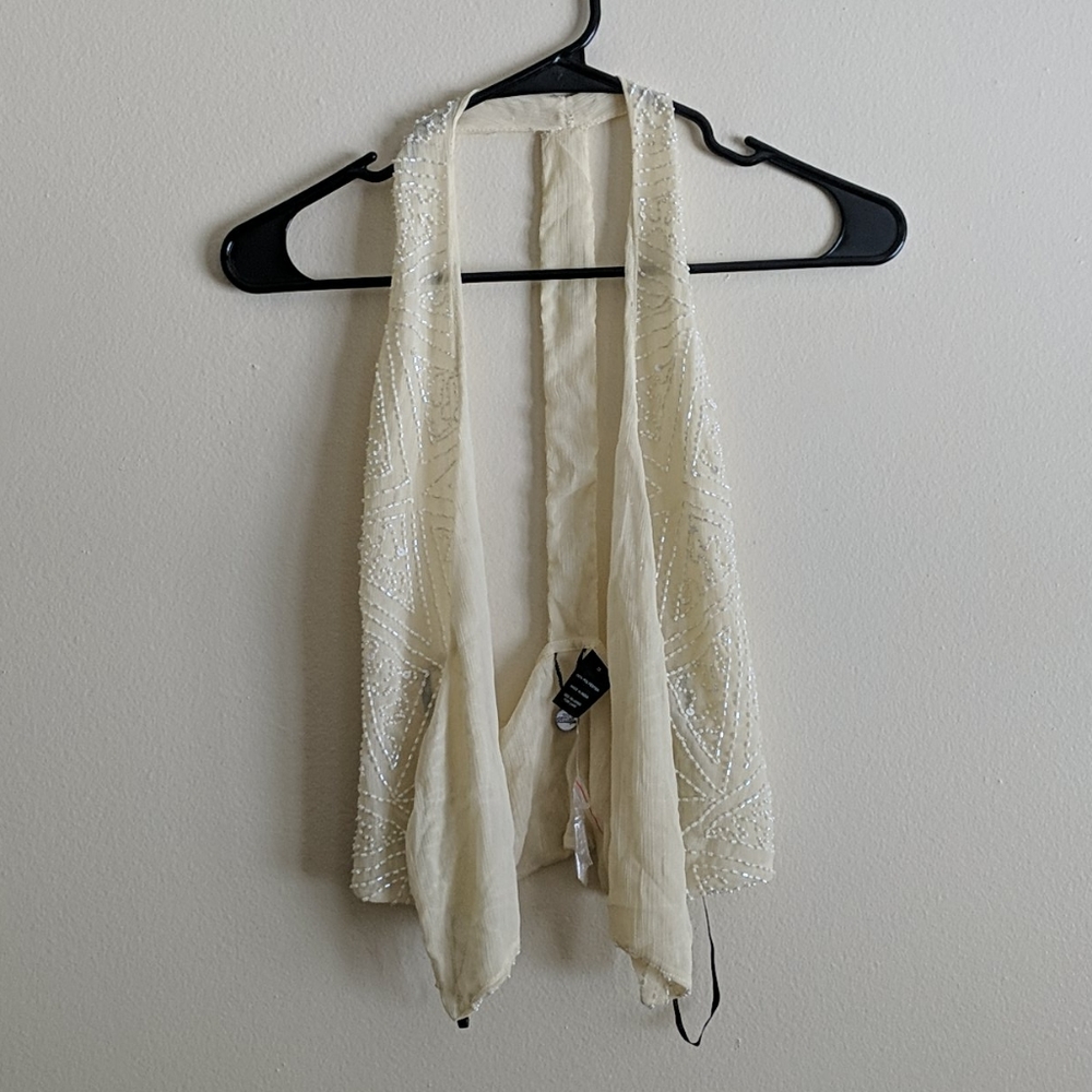 BKE beaded vest